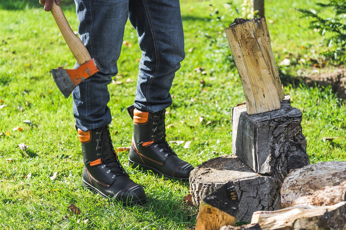 Lesnícka obuv Fraker Logger orange – v reálnom prostredí 6